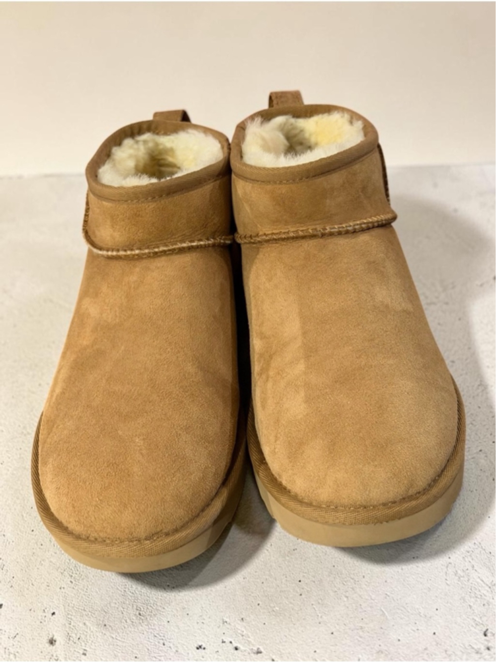 UGG Classic Ultra Mini Chestnut Suede Boots Women's Size 10 - Picture 4 of 9